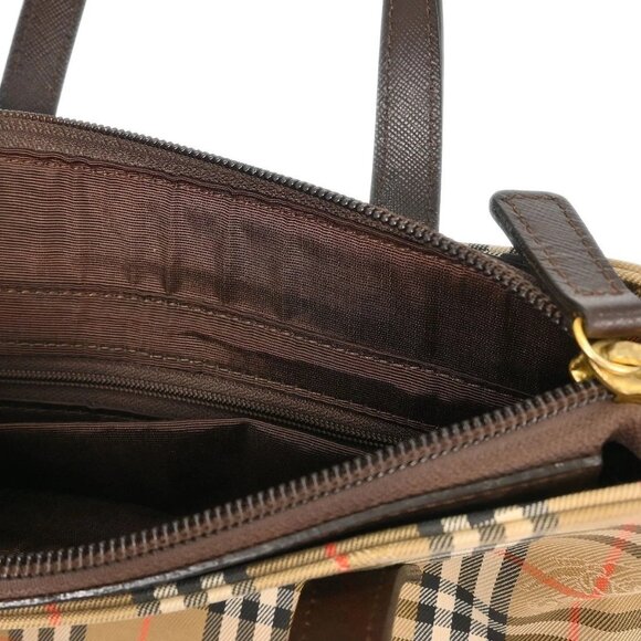 Burberry Beige Brown House Check Tote Bag - Picture 8 of 11